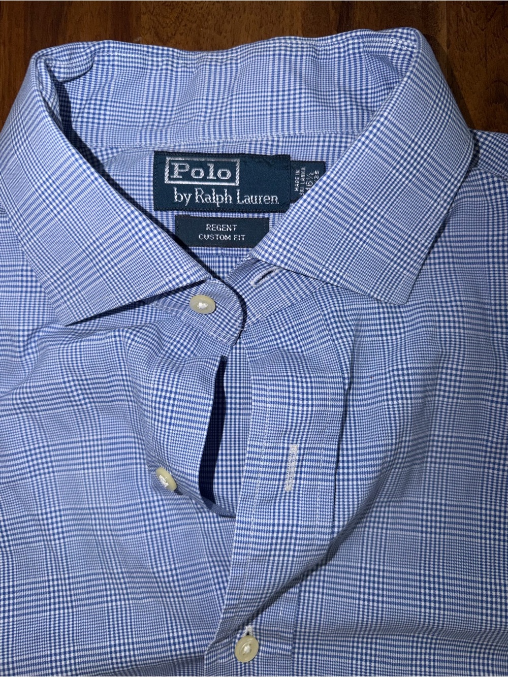 Polo by Ralph Lauren Light Blue Micro-Check Dress Shirt